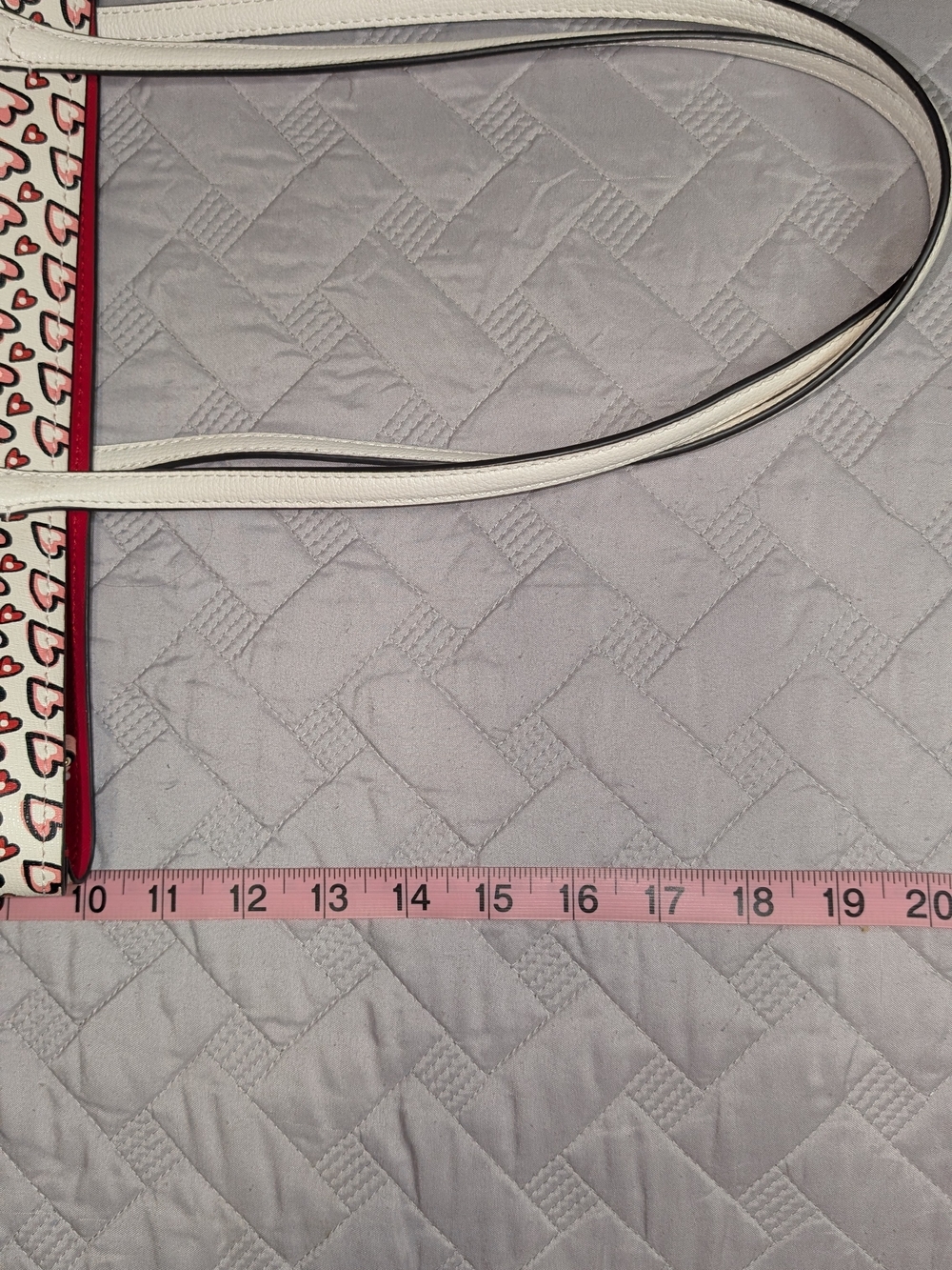 KATE SPADE NWOT - All Day Fancy Hearts Large Tote - Pink & White - Picture 11 of 14